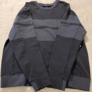 Men's Gray Patterned Crewneck Sweater